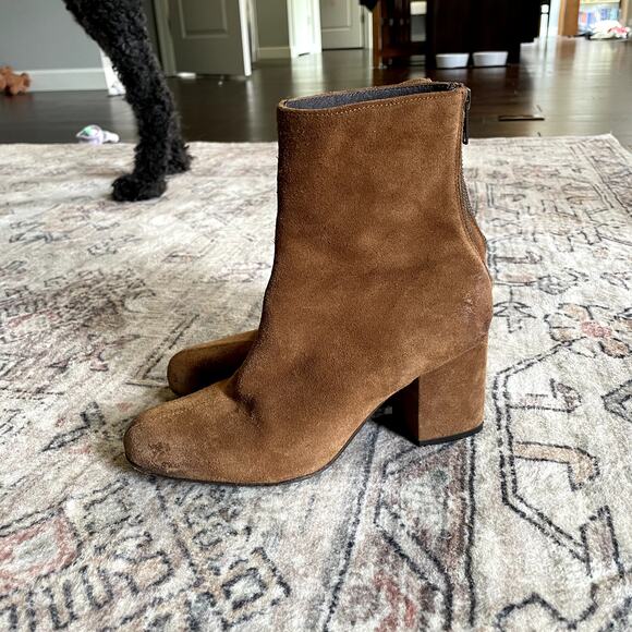 Free People Cecile Calf Booties Brown Suede Leather Classic Boots SZ EU 36 - Picture 3 of 12